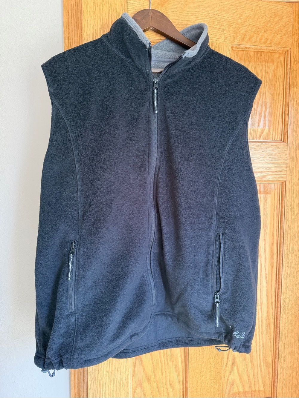Cabela's Mens Fleece Vest 2XL Black Full Zip Mock Neck Gorpcore Outdoor